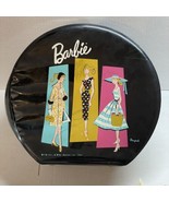 c. 1961 Barbie Case Black Vinyl Makeup Bag Storage Suitcase Handbag W/Cl... - £54.50 GBP