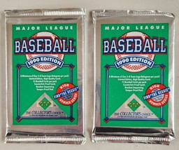 1990 Upper Deck Baseball Cards Lot of 2 (Two) Sealed Unopened Packs - £12.65 GBP