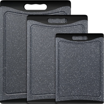 Extra Large Cutting Boards, Plastic Cutting Boards for Kitchen (Set of 3), Dark  - £29.97 GBP