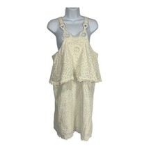 Topshop Womens Ivory Size 10 Lace Overlay Dress With Crochet Detailing - $32.38