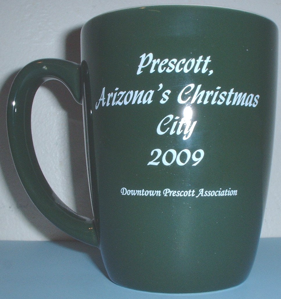 ceramic coffee mug: Prescott Arizona Christmas Mug 2009 - $15.00