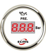 Marine Boat Engine Outboard Digital Oil Pressure Gauge 9-32V 0-5Bar 52mm... - $27.34 CAD