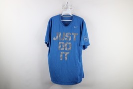 Nike Football Mens Large Spell Out Chainlink Just Do It Short Sleeve T-S... - $17.77