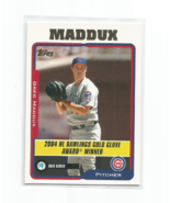 GREG MADDUX (Chicago Cubs) 2005 TOPPS GOLD GLOVE AWARD WINNER CARD #704 - £3.91 GBP