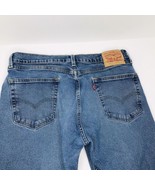Levis 505 Denim Blue Jeans Mens 33x30 Regular Straight Red Tab 99% Cotton - £15.53 GBP