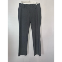 Worthington Dress Career Pants Women&#39;s 6 Gray Stretch Flat Front Straigh... - £11.70 GBP