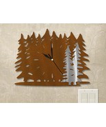 15in W Lodge Theme Forest Wall Clock - Tree Line - $104.00
