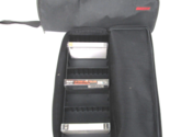 Cassette 15-Tape Carry Case Holder Storage Black Zip Closure - £7.02 GBP
