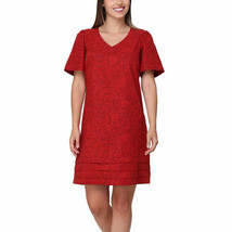 Nicole Miller Ladies&#39; Size X-Large Linen Blend Dress, Red - £18.06 GBP