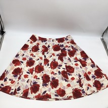 Apt 9 Womens 12 A Line Floral Rose Red White Skirt Purple - £11.25 GBP