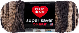 Red Heart CC Super Saver Ombre Yarn Hickory - £24.46 GBP
