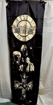 Guns N Roses Banner Tapestry 1988 Cross Skulls Logo Black Large 71x22.5 Vintage - £48.10 GBP