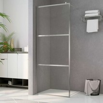 vidaXL Walk-in Shower Wall Clear ESG Glass 48x60 inches Frameless Easy Install - $341.49