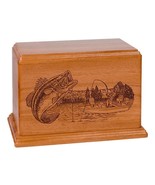 Mahogany Boat Fishing Wood Cremation Urn - £191.14 GBP