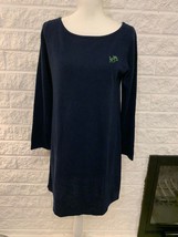 Mark And Graham Blue Long Sleeve Sweater Dress Cashmere Silk Size L EUC! C6 - £26.51 GBP