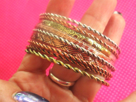 6 piece Tricolor bangle set - €8,65 EUR