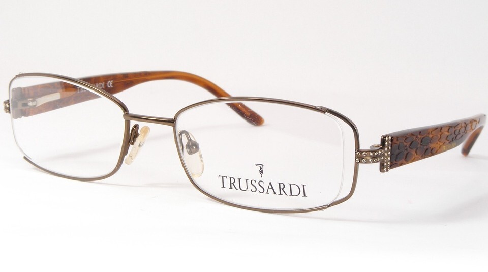 TRUSSARDI TE11202 286 Brown Bronze UNIQUE RARE EYEGLASSES 52-18-130mm (N... - $94.10