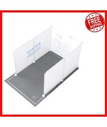 Stylish White Cat Litter Enclosure with Splash Guard - Extra Large Dimen... - $50.48