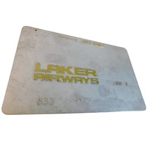 Laker Airways Metal Airline Ticket Travel Validation Plate Vintage - £12.56 GBP