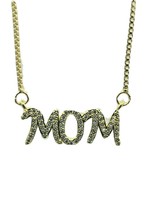 14k Gold Plated CZ Mom pendant charm necklace, Mother&#39;s day gift,  Mama - £15.73 GBP