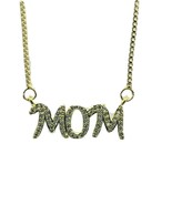 14k Gold Plated CZ Mom pendant charm necklace, Mother&#39;s day gift,  Mama - $26.91 CAD