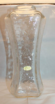 Icet Arte Murano Large 12&quot; Clear Vase Sticker Venezuela Cristalleria Artistica - £143.82 GBP