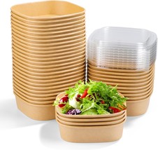 40 Pack 25 Oz Paper Bowls, Disposable Food Containers With Lids,, Party ... - $43.92