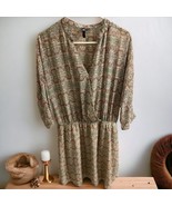 Kut from the Kloth Dress Size Medium Wrap Sheer Green Blue Orange Pattern - $495.22 MXN