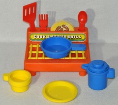 Vintage Playskool Cook &amp; Serve Play Grill 1980&#39;s Toy Rare 0120!!! - £15.86 GBP