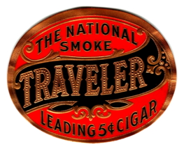 Traveler Cigar Box Label Original Vintage Gold Embossed Tobacco National... - $11.69