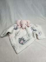 Blankets &amp; Beyond Baby Lovey Pink Elephant Gray Owl Plush  - £15.77 GBP