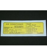 2003-2019 MITSUBISHI LANCER A/C REFRIDGERANT CAUTION LABLE P/N MR958646 ... - $22.77 CAD