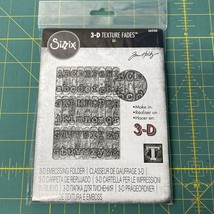 Sizzix 3D Texture Fades Embossing Folder By Tim Holtz-Typewriter - £8.13 GBP
