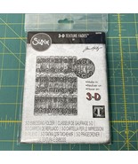 Sizzix 3D Texture Fades Embossing Folder By Tim Holtz-Typewriter - £8.14 GBP