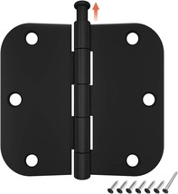 HOSOM Door Hinges 3 Pack Rounded Matte Black Door Hinge 3.5 x 3.5 inch w... - €17,65 EUR