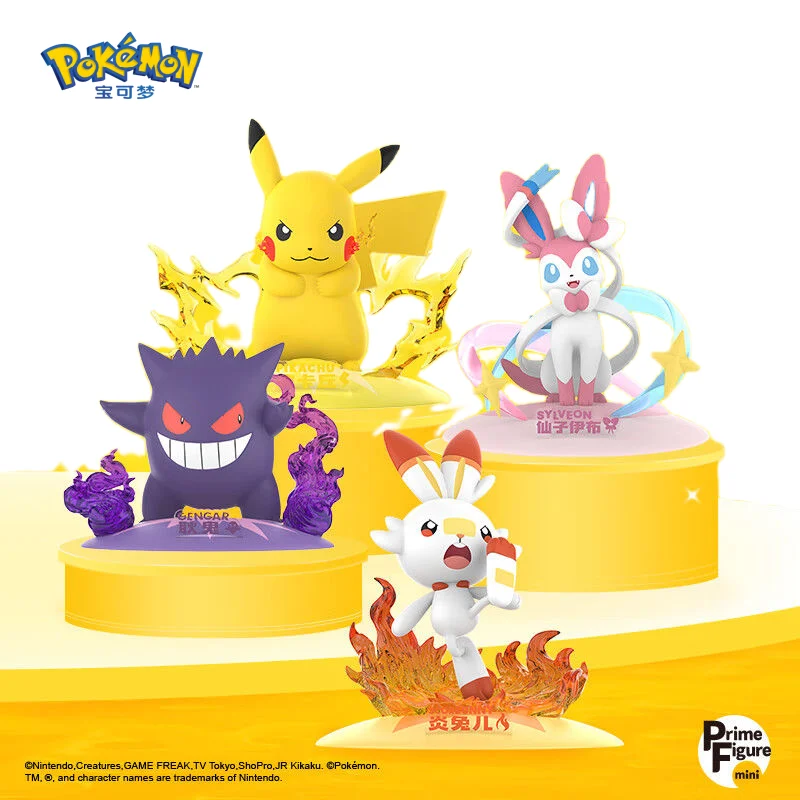Pokemon Genuine Authorized Pikachu Figure Fairy Eevee Gengar Trendy Play - £31.28 GBP