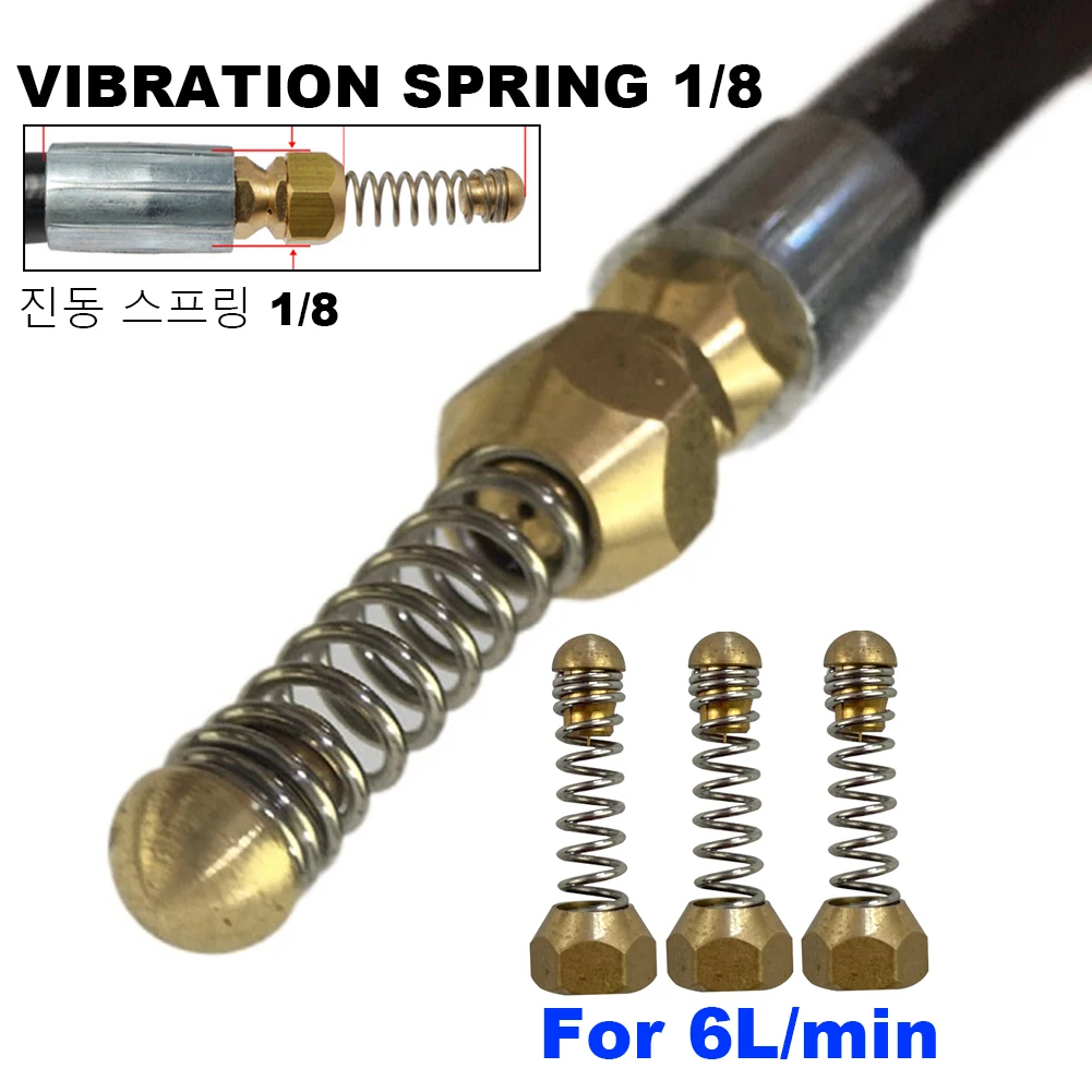 For 6L/min Vibration Spring Sewer Dredging Spring High Pressure Cleaning... - £10.91 GBP+