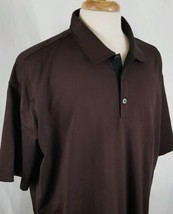 Nike Golf Dri Fit UV Short Sleeve Maroon Black Polo Shirt Size XXL Thin ... - $15.99