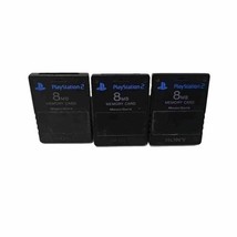 Sony PS2 8MB Memory Cards Official OEM Playstation 2 Storage Lot Of 3 - £14.99 GBP