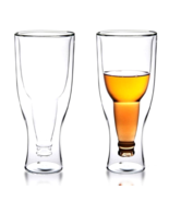 Beer Mug Glass | Antique Glass Beer Mugs | Insulated Upside Down Beer Gl... - $7.90