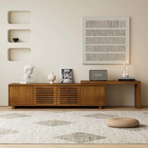 63&quot; Mid-Century Modern Farmhouse Extendable TV Stand 75&quot; TV Storage - $372.99