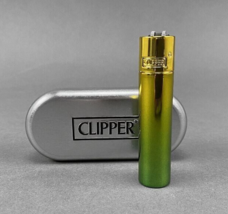 1 x Full Size Refillable Metal Clipper GREEN GRADIENT With Gift Box! - $217.70 MXN