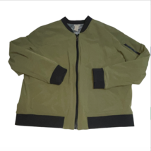 Duluth Trading Company Jitsu Army Green Bomber Jacket Quilted XXL Pocket... - £48.06 GBP