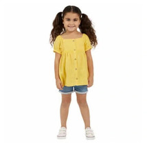 Koala Kids Toddler Girls Size 4T Denim Shorts Golden Yellow Top 2 Piece ... - $17.99