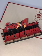 Deadpool 3D Pop Up Card Father&#39;s Day Marvel Comic Con Ryan Reynolds Anit-Hero - £9.63 GBP