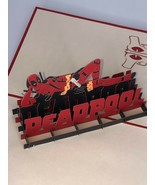 Deadpool 3D Pop Up Card Father&#39;s Day Marvel Comic Con Ryan Reynolds Anit... - £9.54 GBP