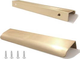 Modern Style Finger Edge Kitchen Cabinet Drawer Pulls-4.75&quot;-Gold 10 Pack - £19.46 GBP