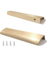 Modern Style Finger Edge Kitchen Cabinet Drawer Pulls-4.75&quot;-Gold 10 Pack - £19.38 GBP