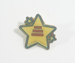 California Lottery Pin: Play Triple Chance Star Design Lapel Pin - $6.92