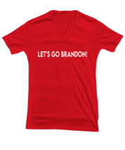 Joe Biden TShirt Let&#39;s Go Brandon Red-V-Tee  - £17.26 GBP